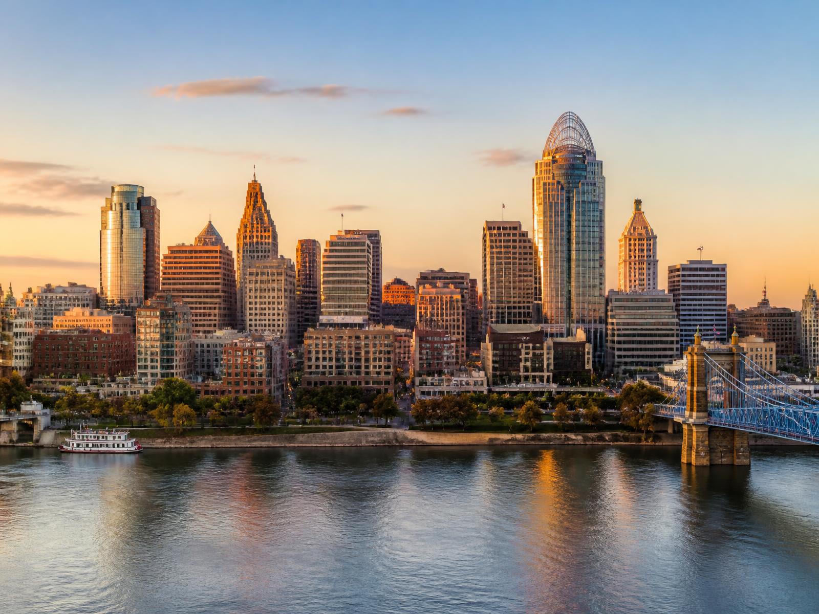 Cincinnati skyline representing Kam's Ohio mobile notary service area
